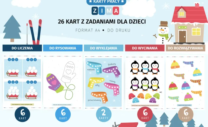Zimowe karty pracy dla dzieci - praktyczny przewodnik