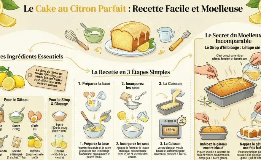 Cake au citron moelleux - La recette parfaite pour un goût net