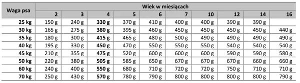 Jak wiek psa wpływa na to, ile powinien jeść szczeniak? Zobacz tabelę!