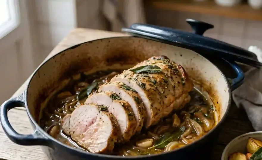 Rôti de porc en cocotte - la méthode pour le garder moelleux