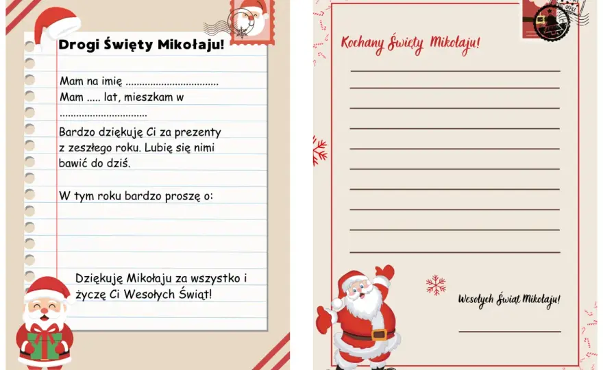 Listy do Mikołaja do druku: Szablony PDF i jak napisać?