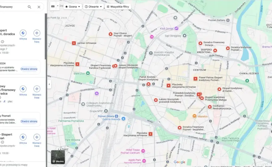 Ranking doradców kredytowych i ekspertów finansowych w Poznaniu