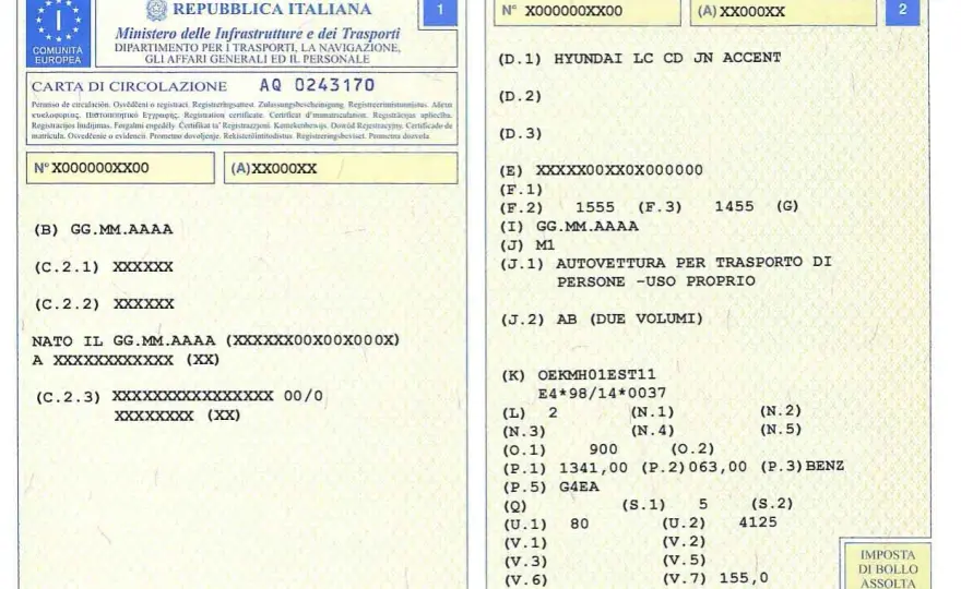 Carta di circolazione - Leggila bene per non sbagliare