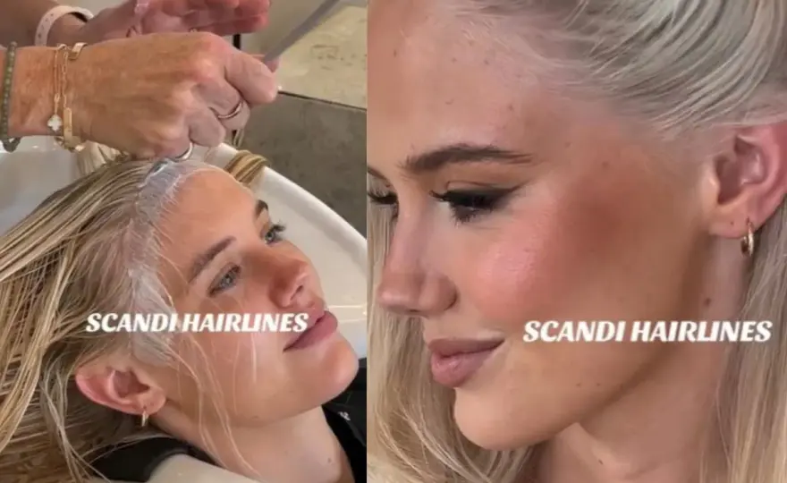 Scandi hairline - rozjaśniony kontur przy twarzy. Jak go zrobić?