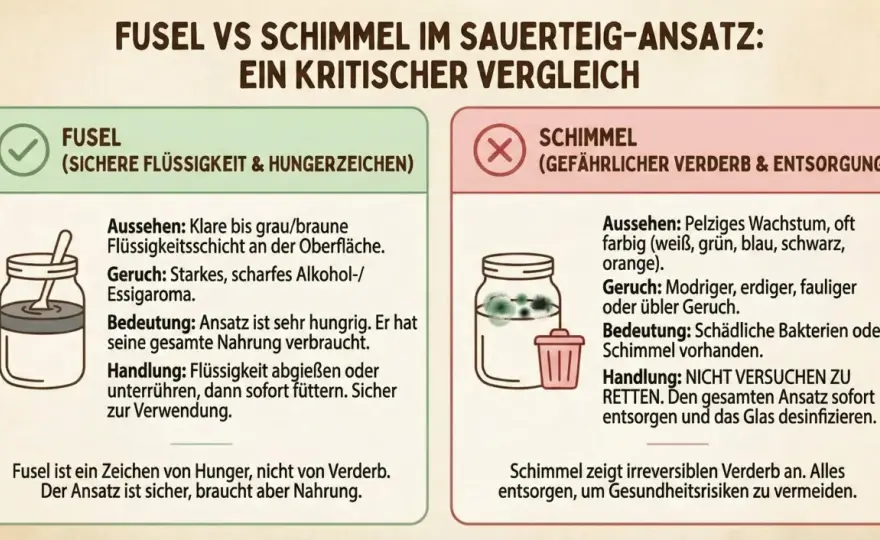 Kahmhefe oder Schimmel auf Sauerteig? So erkennst du den Unterschied