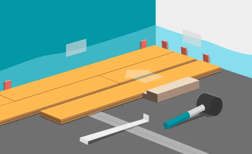 Pose parquet flottant - Le schéma parfait, même sur carrelage