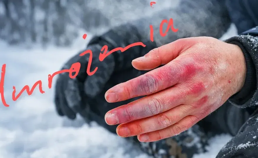 Odmrożenia po kriokomorze? Objawy i pierwsza pomoc