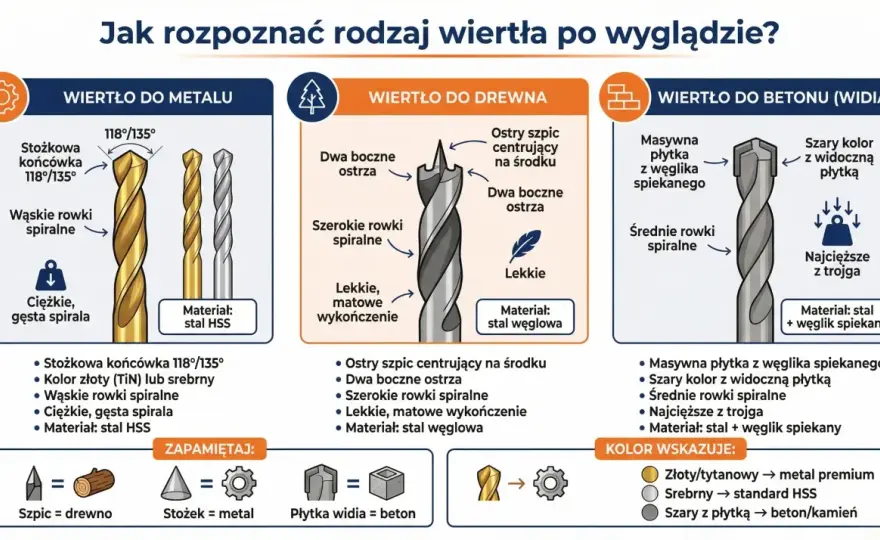 Kąt ostrzenia wiertła 118° czy 135°? Jak dobrać go do materiału