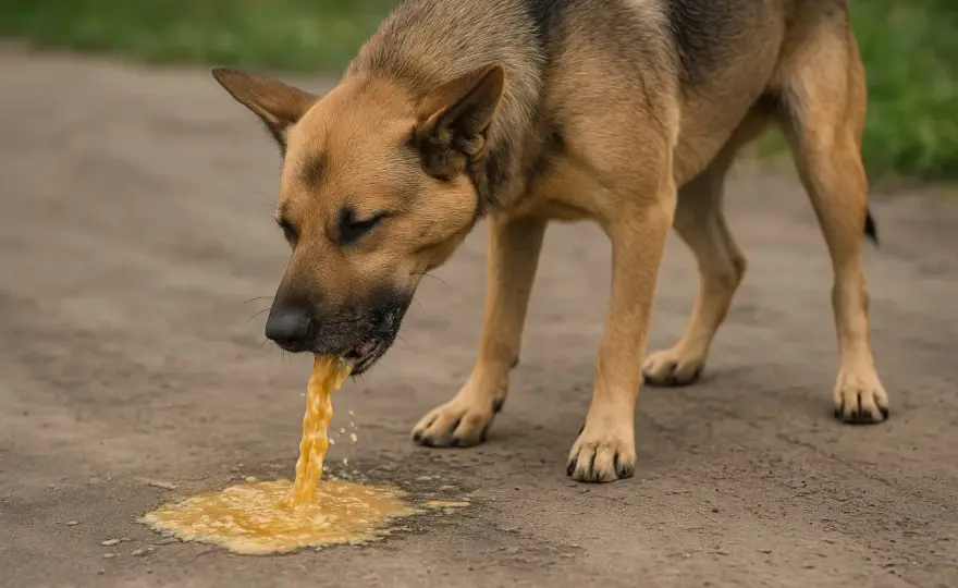 Pies je trawę i wymiotuje pianą - Kiedy do weterynarza?