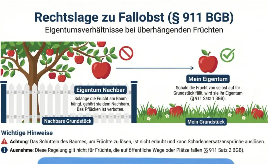 Laub vom Nachbarn - Rechte, Pflichten & Laubrente verstehen