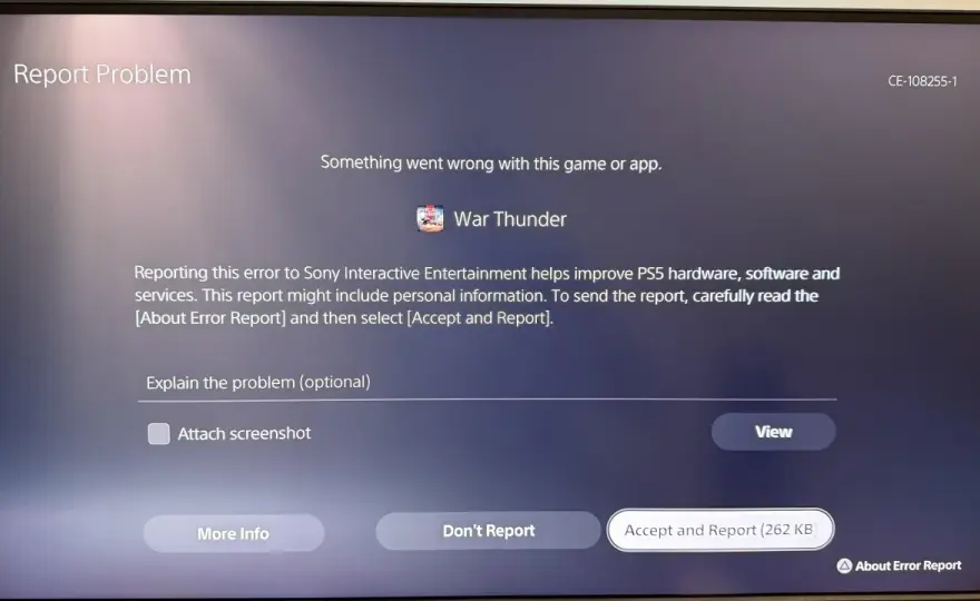 CE-108255-1 na PS5? Sprawdzone sposoby na błąd aplikacji