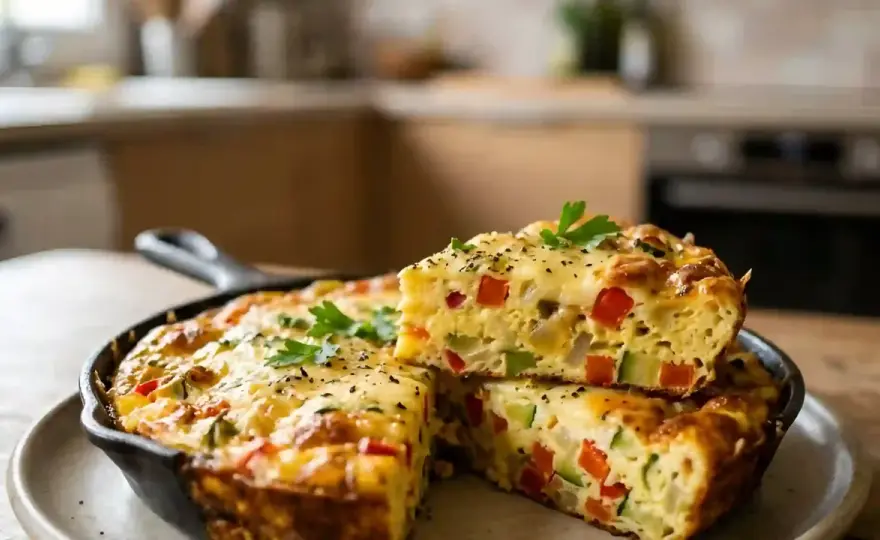 Frittata aux légumes moelleuse - réussir la cuisson sans l’assécher