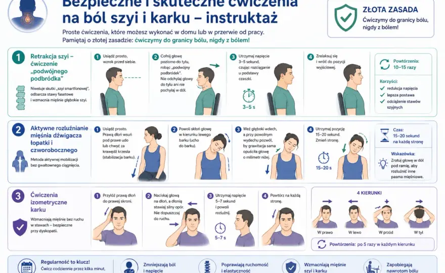 Ćwiczenia na kręgosłup szyjny - Ulga w bólu i sztywności