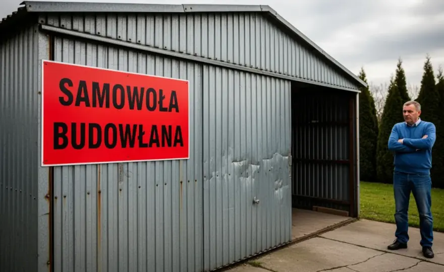 Garaż blaszany na działce - Zgłoszenie, kary, legalizacja 5000 zł?