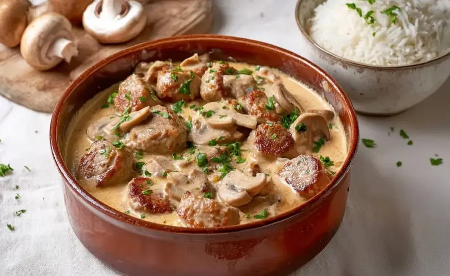 Schweinefilet mit Champignons - So bleibt das Fleisch perfekt saftig