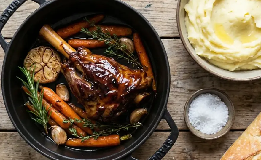 Souris d'agneau au four - cuisson lente et viande fondante