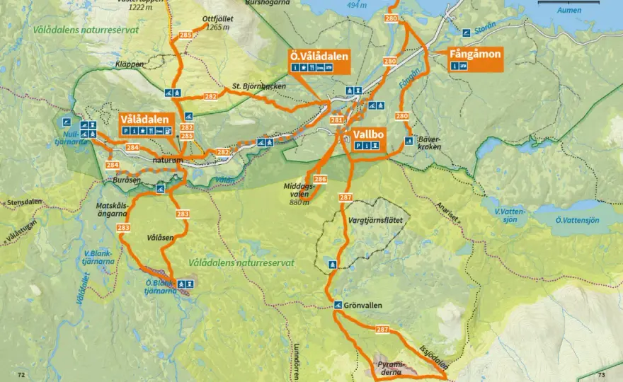 Vandring i Vålådalen - leder för nybörjare och vana