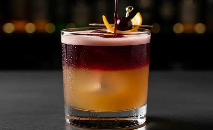New York Sour med rödvinsfloat - så lyckas du hemma