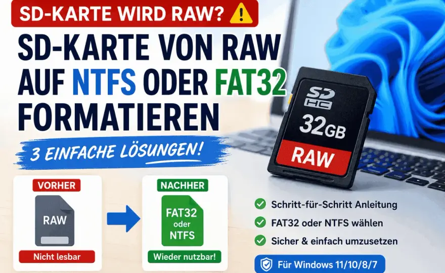 RAW-Dateisystem - Was tun und wann formatieren?
