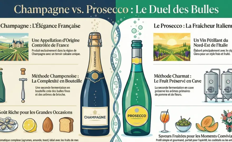 Prosecco vs Champagne - Lequel choisir et pourquoi ?