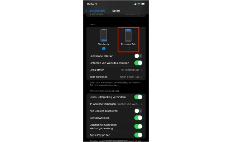 Safari-Suchleiste nach oben verschieben - so geht's auf dem iPhone