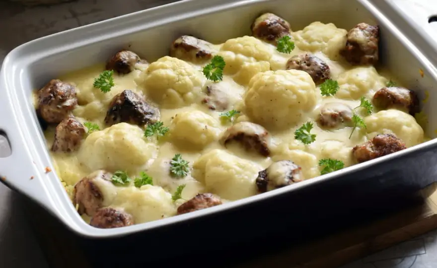 Prosta zapiekanka z kalafiorem i ziemniakami i serem, którą pokochasz