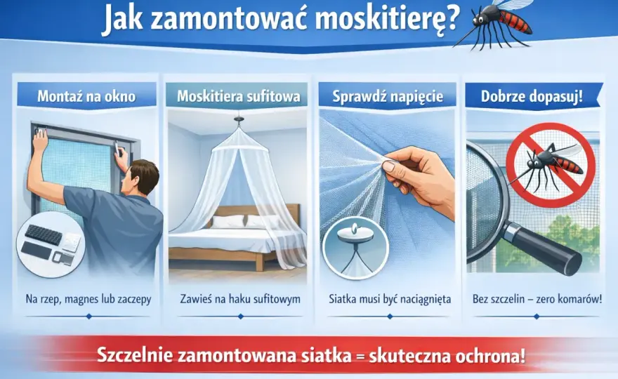 Jak zamontować moskitierę na okno krok po kroku
