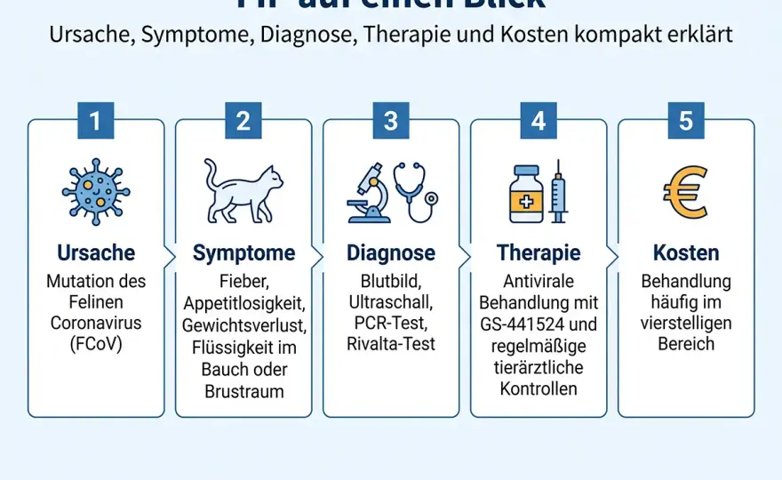 FIP bei Katzen erkennen - Symptome, Formen und Warnzeichen