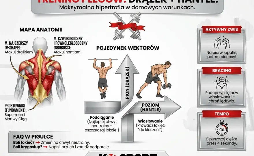 Trening pleców w domu - 6 ćwiczeń, plan i błędy do uniknięcia