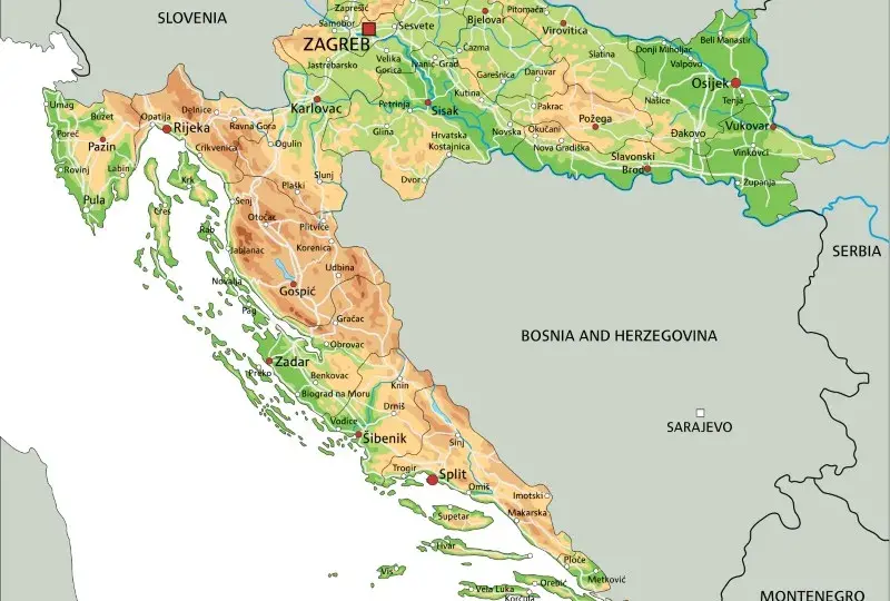 Półwysep na którym leży Chorwacja: Geografia, Półwyspy i Morze Adriatyckie