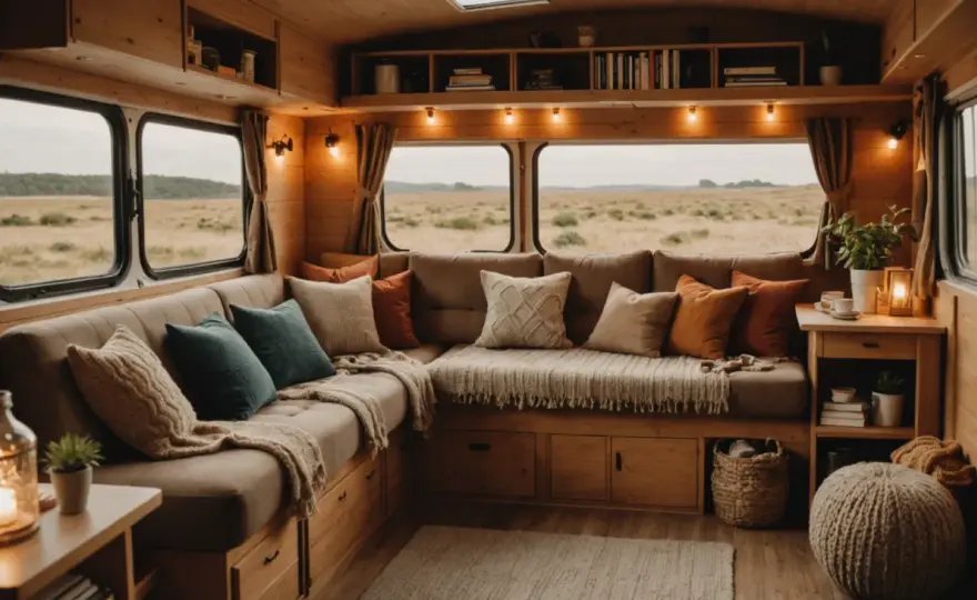 Caravane intérieur simple - L'art de l'essentiel et du confort