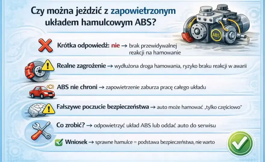 Miękki pedał hamulca? Rozpoznaj zapowietrzony układ i reaguj!