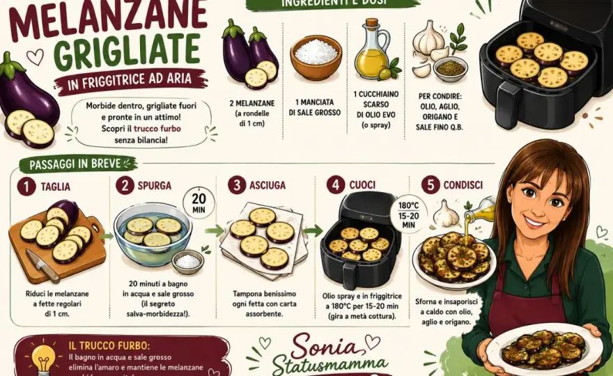 Melanzane in friggitrice ad aria - tagli, tempi e trucchi