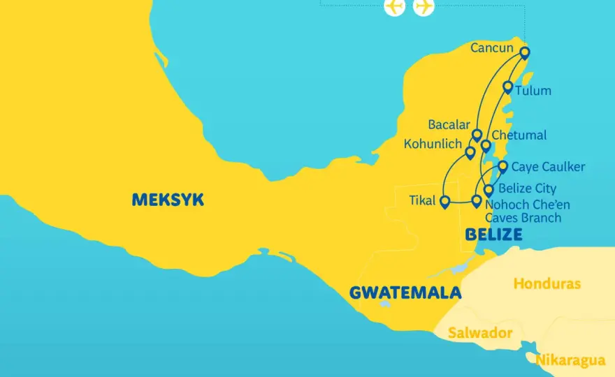 Jukatan - Które państwa ma półwysep? Meksyk, Belize, Gwatemala