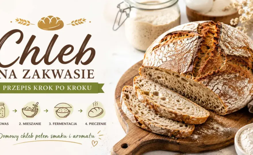 Chleb na zakwasie - Przepis krok po kroku i jak uniknąć zakalca