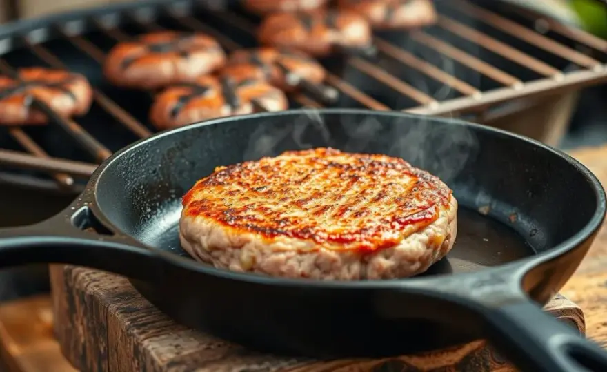 Jak usmażyć burgera na patelni, aby był soczysty i idealny