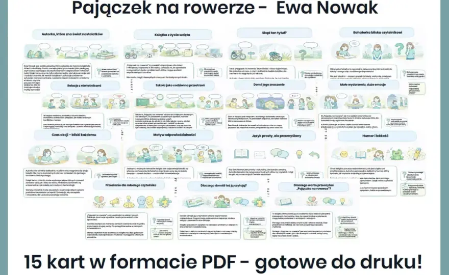 Pajączek na rowerze - opracowanie, które zrozumiesz!