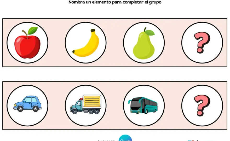 Completar imágenes incompletas - Potencia la lógica infantil