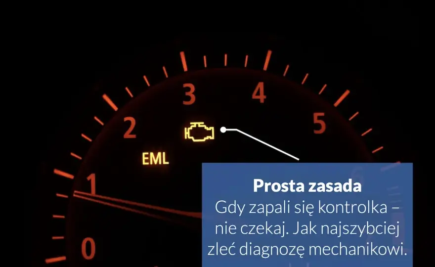 Kontrolka silnika – Co oznacza? Kiedy jechać, kiedy stanąć?
