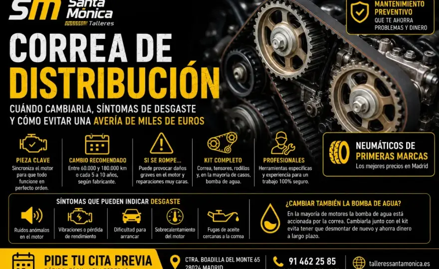 ¿Correa de distribución gastada? Señales, precio y cuándo cambiarla