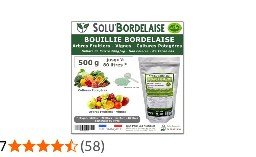 Bouillie bordelaise pour poirier - quand traiter contre la tavelure ?