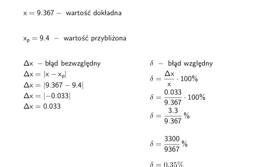 Jak liczyć błąd względny - wzór, przykłady i najczęstsze pułapki