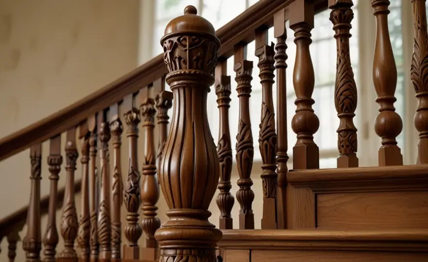 Tralki drewniane toczone: eleganckie elementy balustrad i schodów