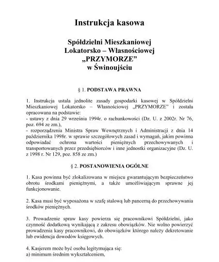 Czy instrukcja kasowa jest obowiązkowa? Poznaj kluczowe informacje
