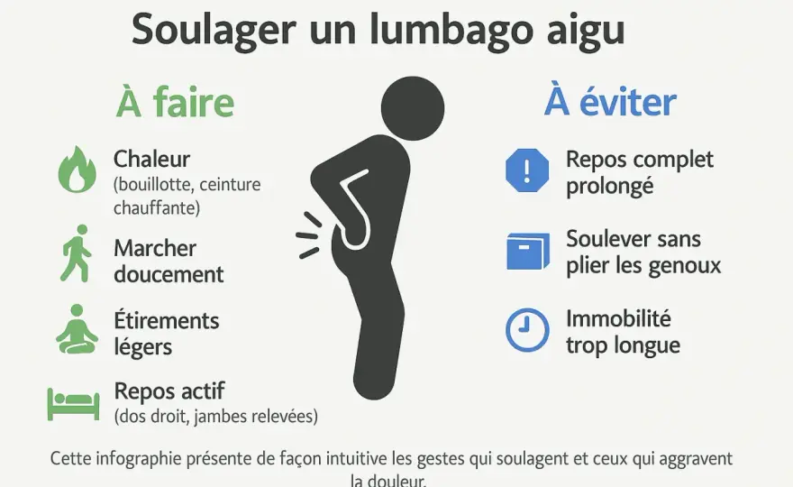 Massage et lumbago - les gestes doux et les signes d’alerte