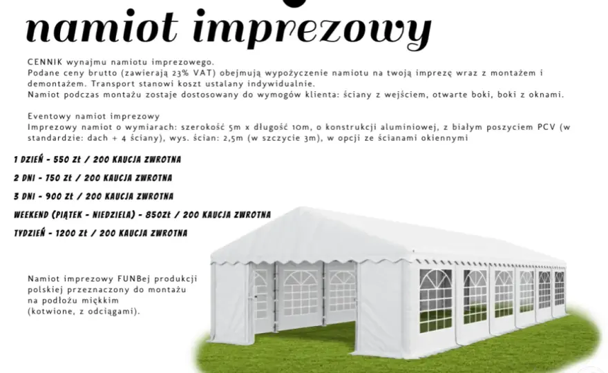 Ile kosztuje wynajem namiotu weselnego? Cennik i ukryte opłaty
