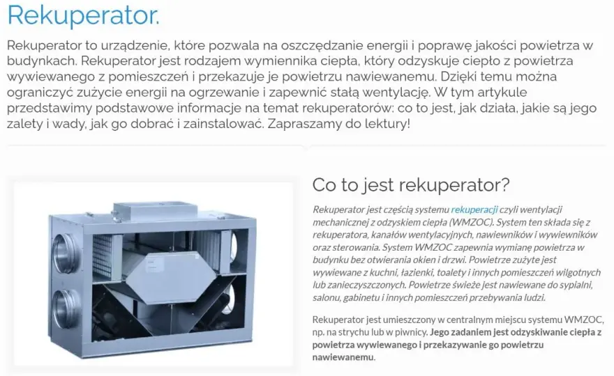 Rekuperacja w Kostrzynie nad Odrą: Świeże Powietrze i Oszczędności