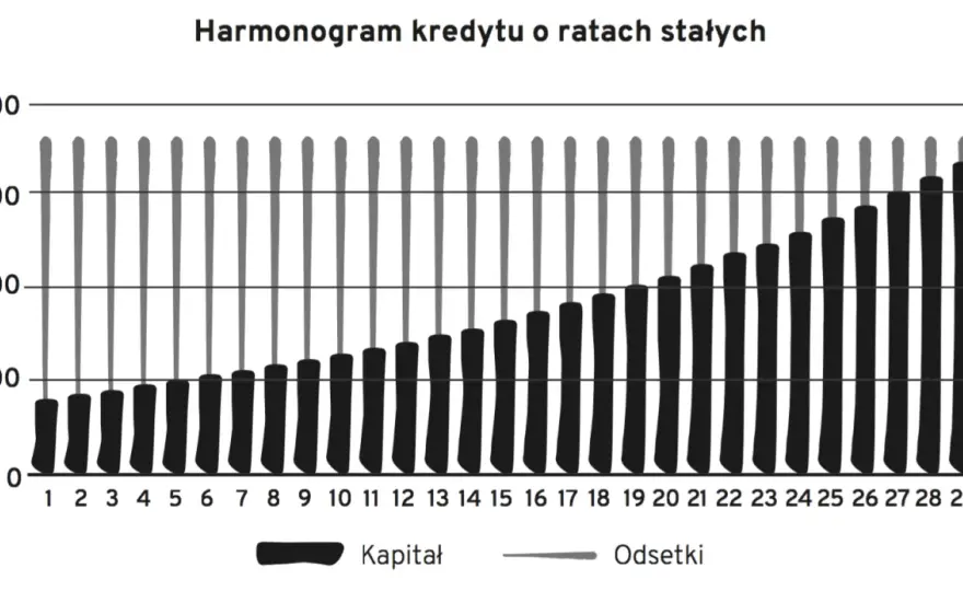 Kapitał i odsetki w racie kredytu - jak czytać harmonogram?