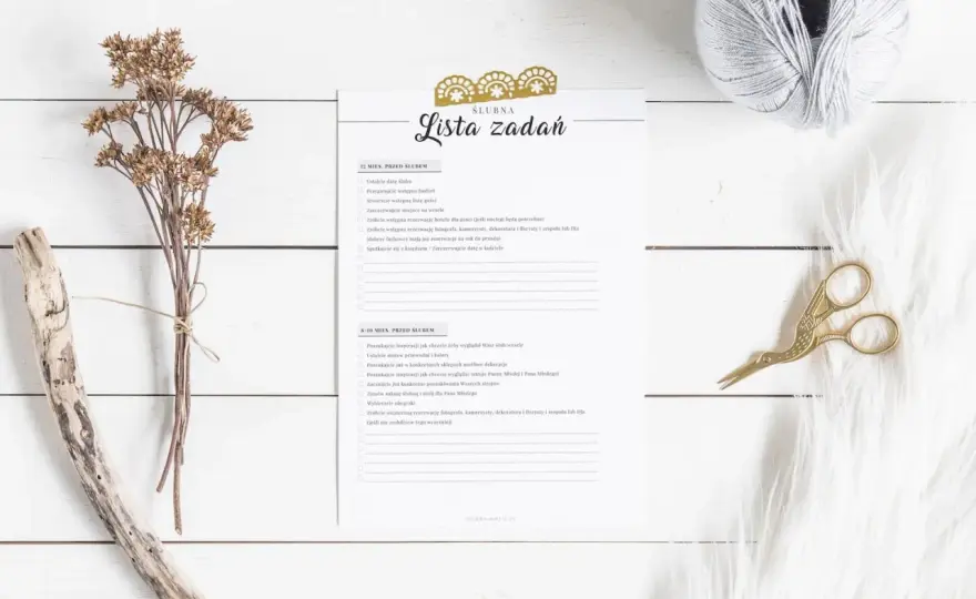 Lista rzeczy do zrobienia przed ślubem - plan od A do Z