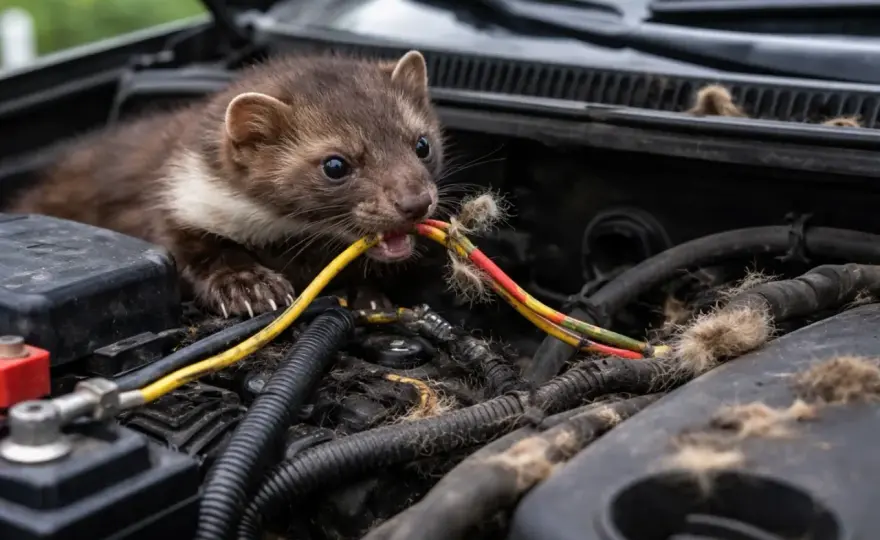 Kuny w aucie - Jak rozpoznać szkody i skutecznie chronić instalację?